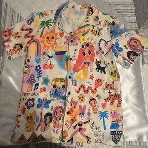 Colorful Graphic Short Sleeve Shirt